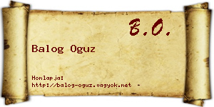 Balog Oguz névjegykártya